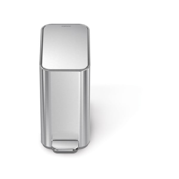 Coș de gunoi argintiu mat cu pedală din oțel 5 l – simplehuman-image-2