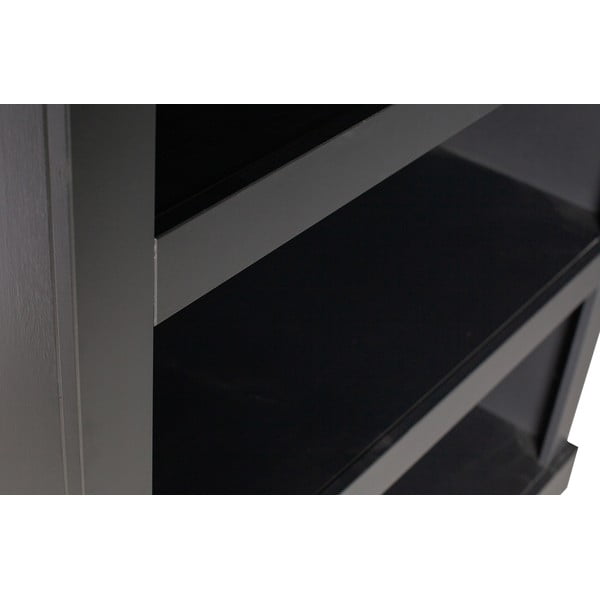 Bibliotecă neagră din lemn de pin 107x160x39 cm Bonk – WOOOD-image-4