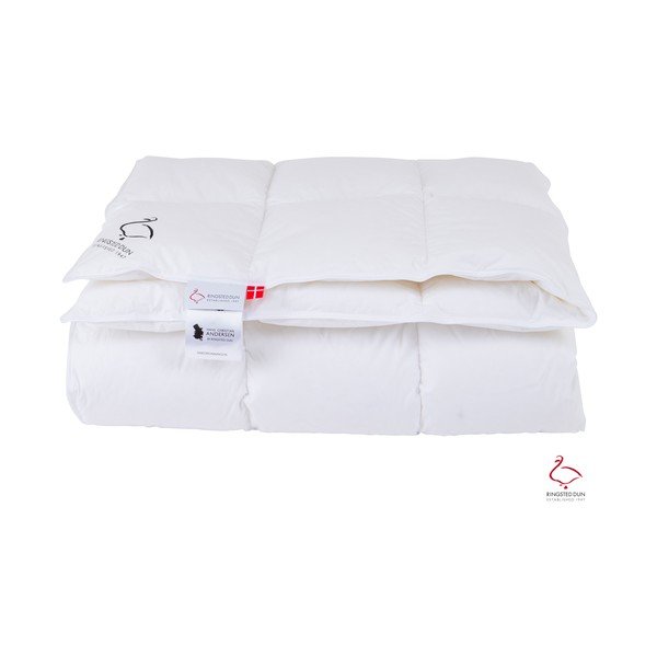 Pilotă cu umplutură de pene 4 anotimpuri 200x140 cm Snow Queen – Ringsted Dun