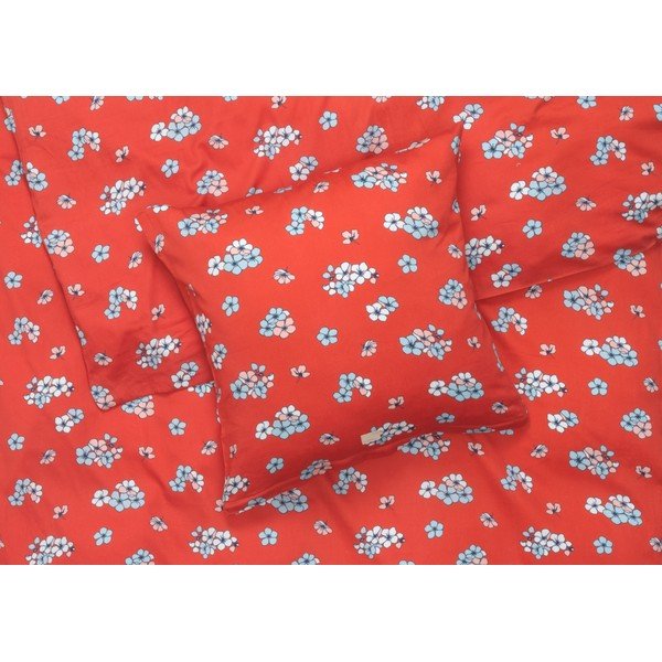 Lenjerie de pat cărămizie din bumbac satinat pentru pat dublu/extinsă 200x220 cm Grand Pleasantly – JUNA-image-1