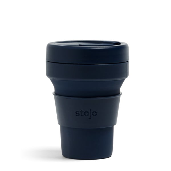 Cană de călătorie pliabilă Stojo Pocket Cup Denim, 355 ml, albastru