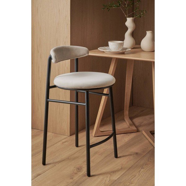 Scaun de bar bej din metal (înălțime șezut 66 cm) Doggi – Ellos Home-image-1