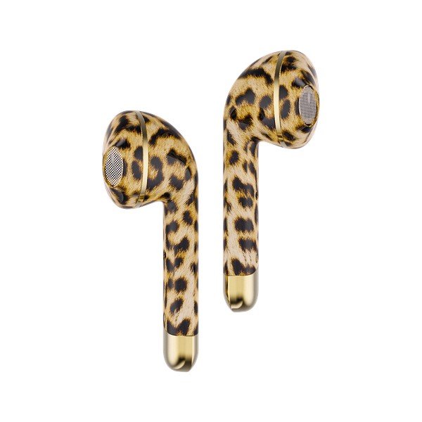 Căști wireless cu etui/carcasă Happy Plugs Air 1 Leopard-image-2