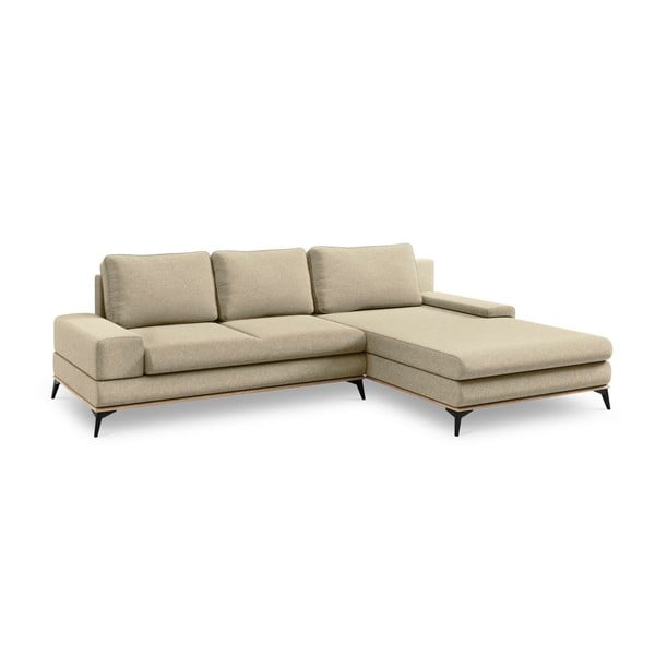 Colțar extensibil cu șezlong pe partea dreaptă Windsor & Co Sofas Planet, bej-image-2
