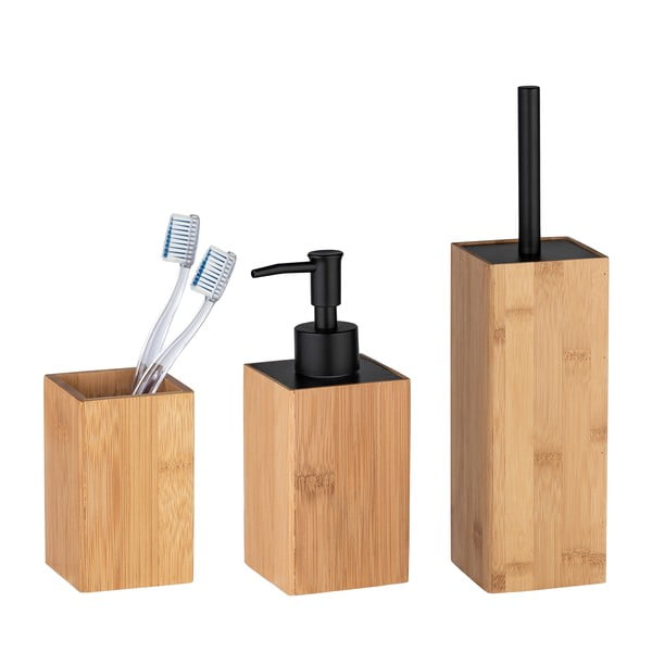 Set de accesorii de baie în culoare naturală din bambus Padua – Wenko