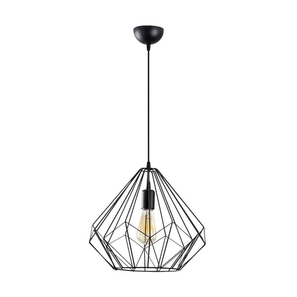 Lustră neagră cu abajur din metal ø 37 cm Diamond – Opviq lights