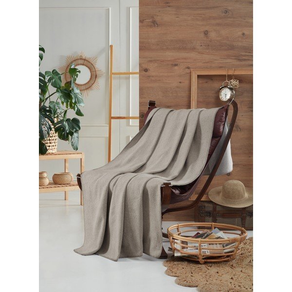 Pătură gri din polar, fleece 130x170 cm Brighton – Mijolnir-image-1