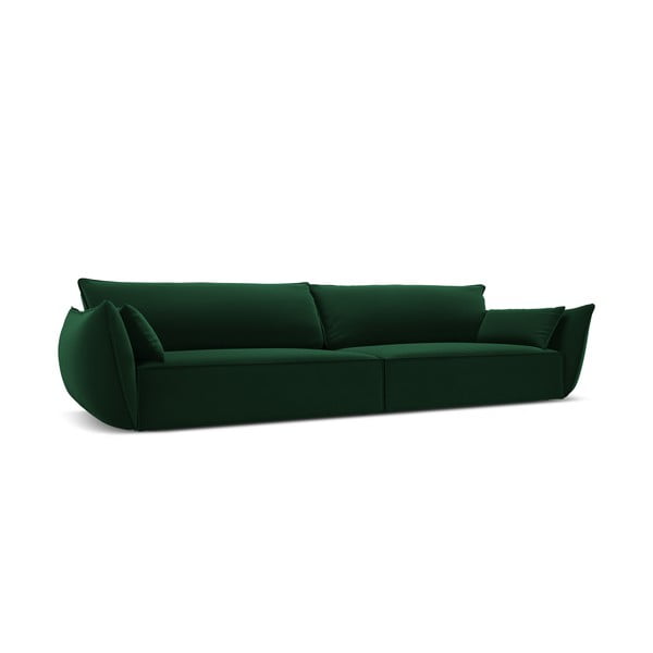 Canapea verde-închis cu tapițerie din catifea 248 cm Vanda – Mazzini Sofas-image-2