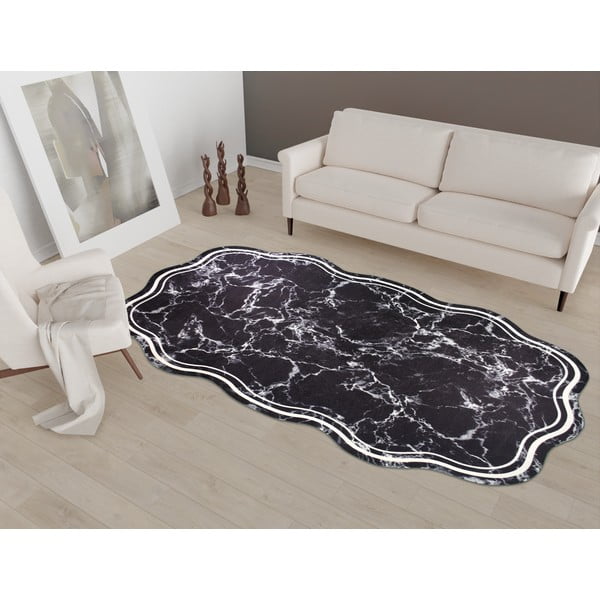 Covor negru 200x80 cm - Vitaus-image-1