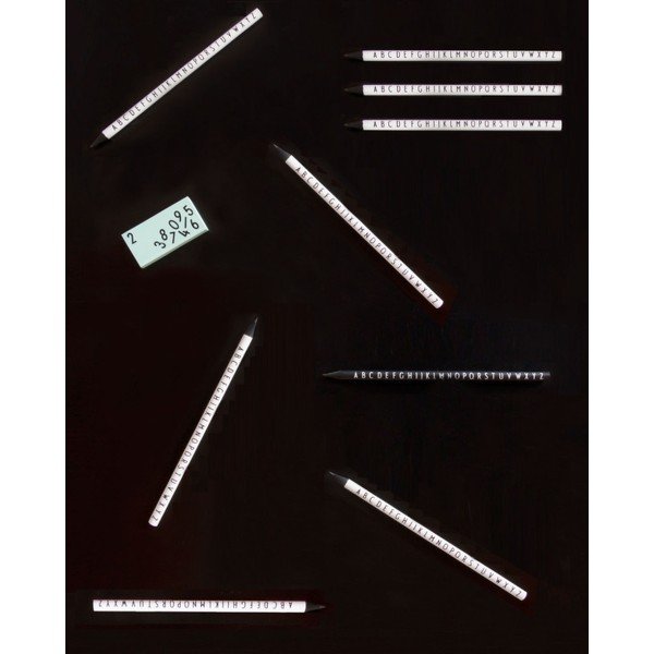 Set 5 creioane Design Letters Pencils, negru-image-2