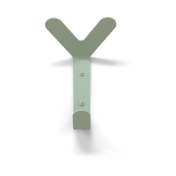 Cârlig verde prăfuit de montat pe perete din oțel Frondo – Spinder Design-image-2