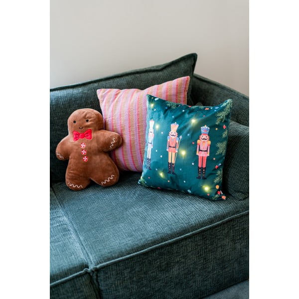 Pernă din bumbac Hübsch Rita, 50 x 50 cm, maro - roz-image-4