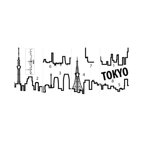 Autocolant de perete Ambiance Skyline Tokyo-image-2