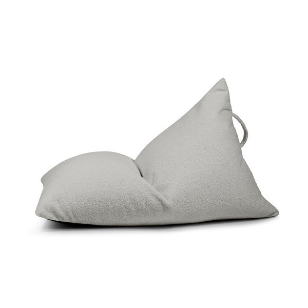 Fotoliu puf pentru copii gri deschis cu tapițerie din țesătură bouclé Razzy – SLOWDOWN