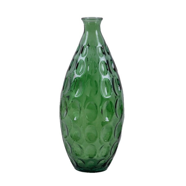 Vază din sticlă reciclată Ego Dekor Dune, înălțime 38 cm, verde