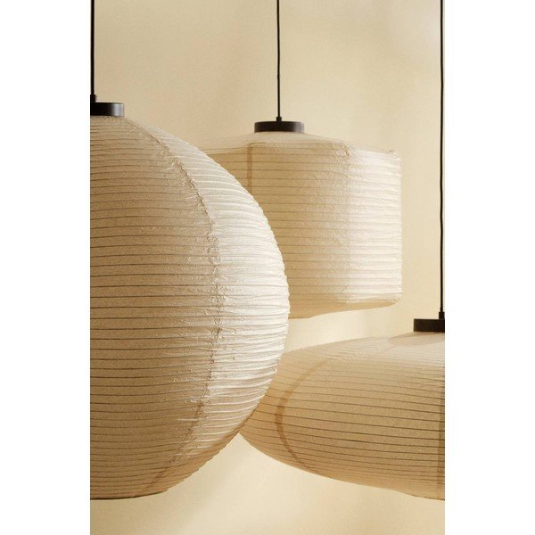 Lustră bej din hârtie ø 60 cm Siv – Jotex-image-3