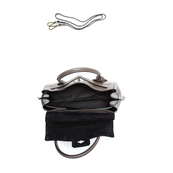 Geantă din piele Isabella Rhea no. 479, gri cu maro-image-4