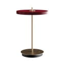 Veioză roșie LED cu intensitate reglabilă cu abajur din metal (înălțime 31 cm) Asteria Move – UMAGE