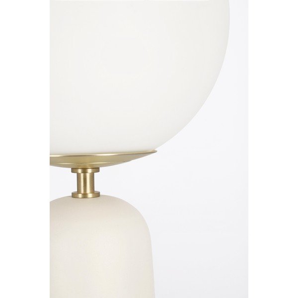 Veioză albă din metal cu abajur din sticlă (înălțime 51 cm) Delphine – Bizzotto-image-4