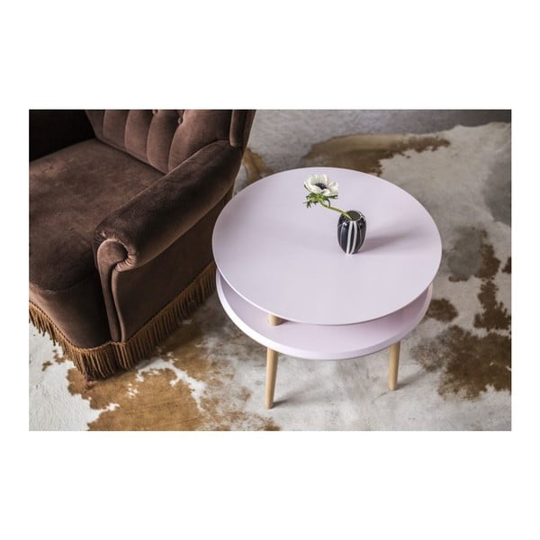 Măsuță de cafea Ragaba UFO Ø 57 cm, roz-image-2