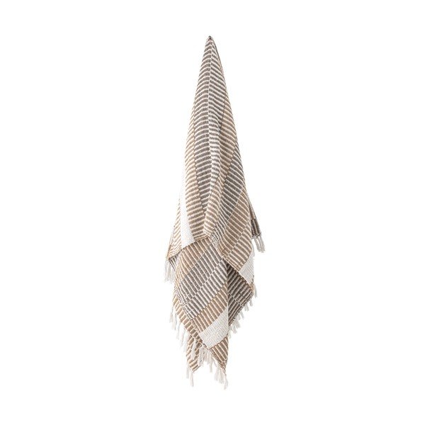 Pătură în culoare naturală din bumbac reciclat 130x160 cm Isnel – Bloomingville-image-2