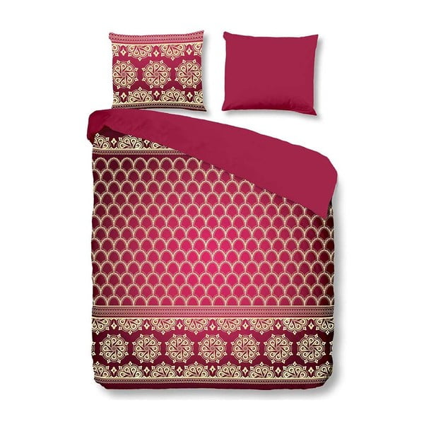 Lenjerie de pat din microfibră Muller Textiel Abu, 140 x 200 cm, roz 