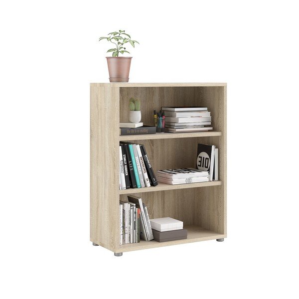 Bibliotecă modulară cu  aspect de lemn de stejar 89x113 cm Prima – Tvilum-image-4