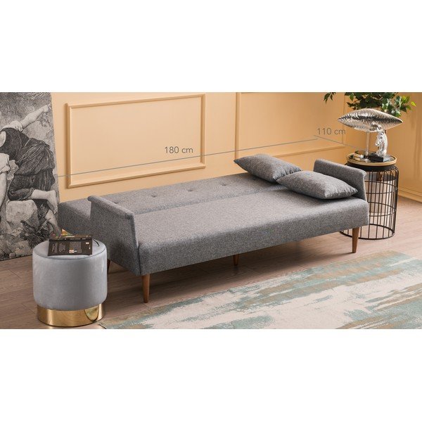 Canapea extensibilă Balcab Home Julia, gri-image-4