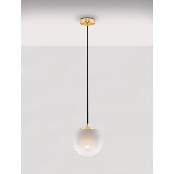 Lustră albă/aurie din sticlă ø 20 cm Vita – Nova Luce-image-3