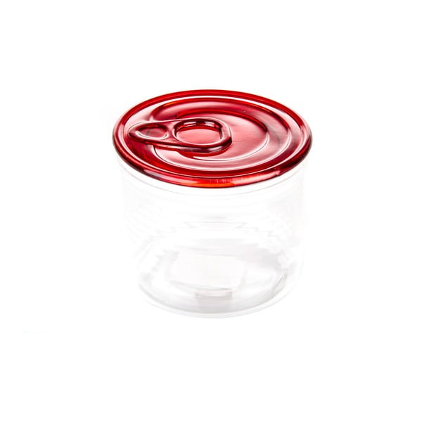 Recipient sticlă Kaleidos Can, 10,5 x 9 cm, roșu 
