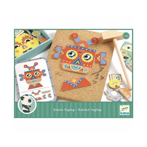 Joc de ciocănit pentru copii Djeco Robots-image-2