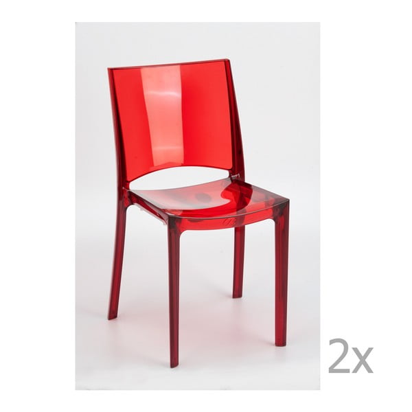 Set 2 scaune Castagnetti Canossa, roșu