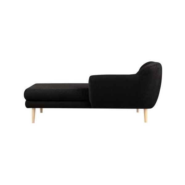 Colțar cu șezlong pe partea stângă Mazzini Sofas Sardaigne, negru-image-1
