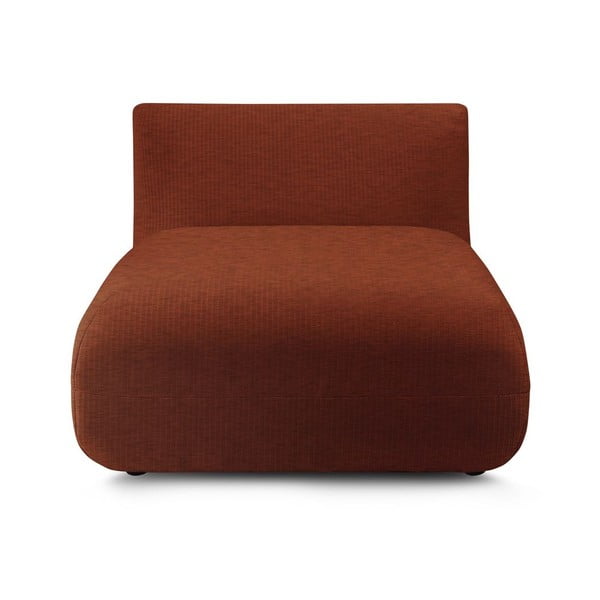 Modul pentru canapea portocaliu cu tapițerie din catifea reiată Lecomte – Bobochic Paris