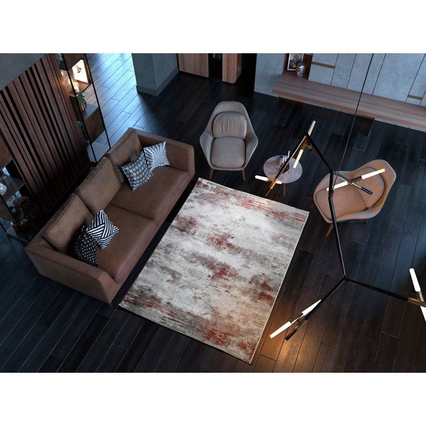 Covor Universal Babek Vintage, 160 x 230 cm, gri - portocaliu-image-1
