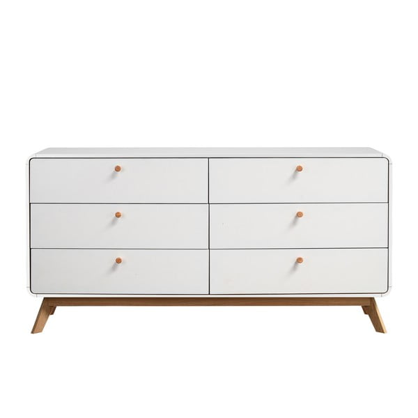 Comodă albă joasă 150x74 cm Caitlin – Støraa