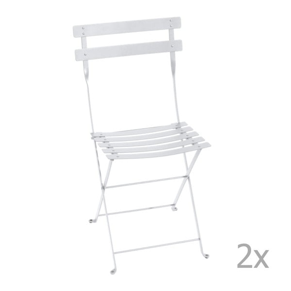 Set 2 scaune grădină pliabile Fermob Bistro, alb