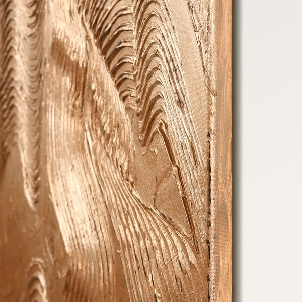 Tablou pictat manual 88x118 cm Metallic Brown – Malerifabrikken-image-2