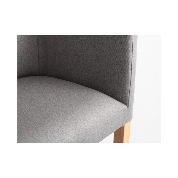 Scaun bar cu suport pentru brațe și picioare de culoare naturală Custom Form Wilton, gri-image-4