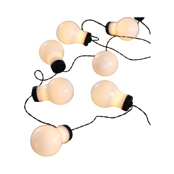 Ghirlandă luminoasă cu LED DecoKing Bulb, lungime 2,2 m, 10 beculețe, negru