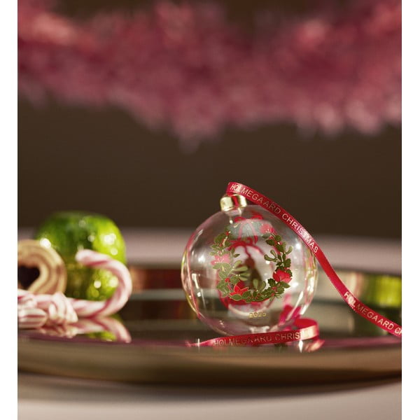 Glob de Crăciun suflat manual din sticlă ø 8 cm Annual Christmas Bauble 2025 – Holmegaard-image-1