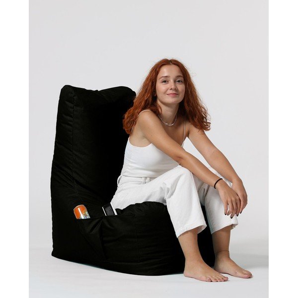 Beanbag pentru grădină negru Diamond XXL – Floriane Garden-image-1