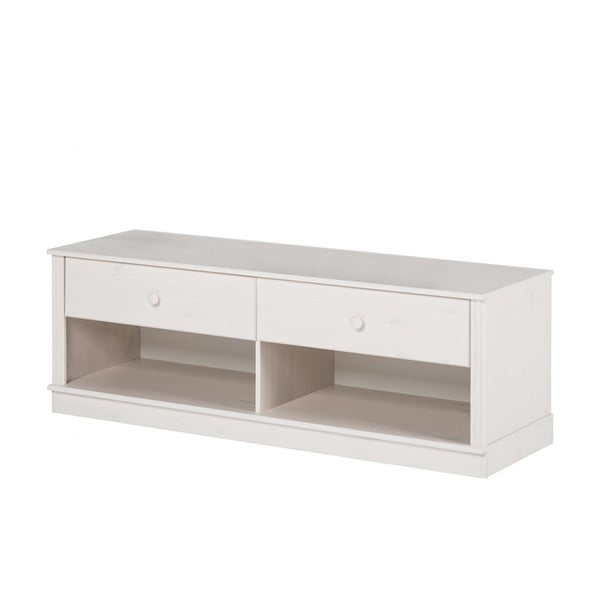 Comodă TV albă din lemn de pin 137x47 cm Anita – Støraa-image-2