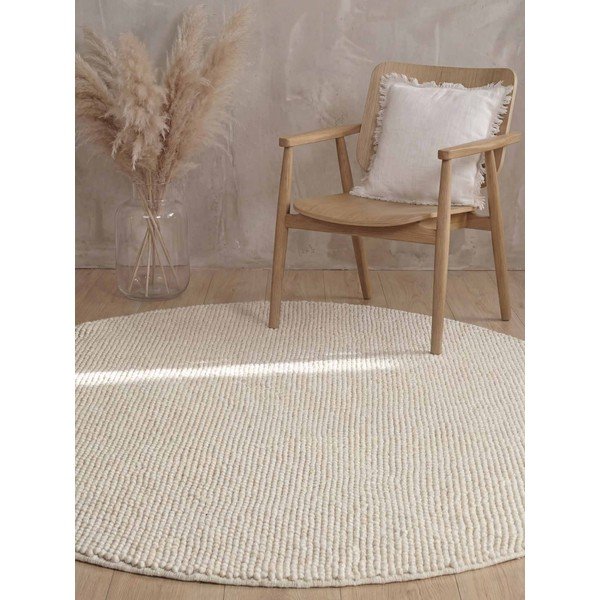 Covor crem țesut manual rotund din lână ø 200 cm Richmond Diana – Ted Baker-image-1