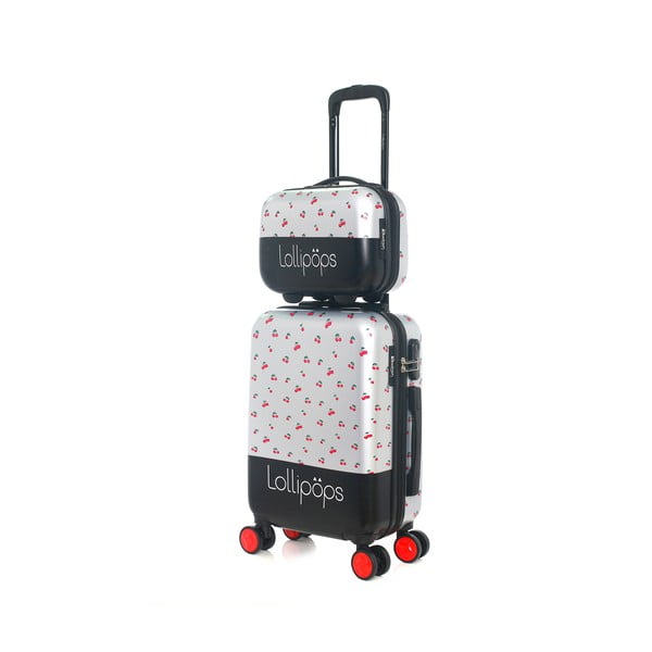 Set troler cu 4 roți și portfard Lollopops Holly, gri-image-3
