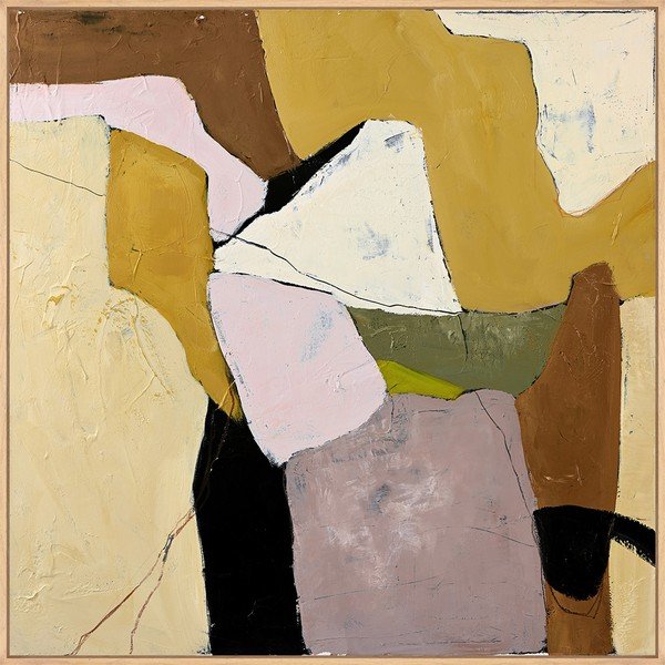 Tablou pictat manual cu ramă/pe pânză 101x101 cm Featured – Malerifabrikken