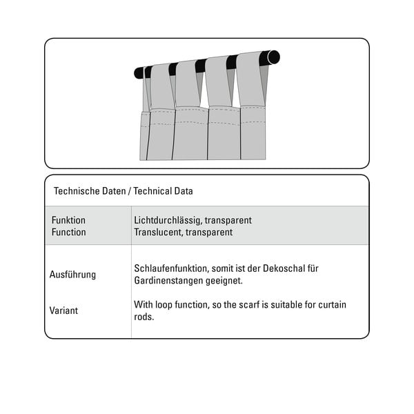 Perdea albă 245x140 cm Voile - Gardinia-image-3