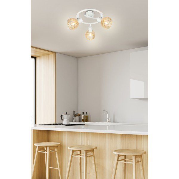 Plafonieră albă-în culoare naturală ø 10 cm Atarri – Candellux Lighting-image-1