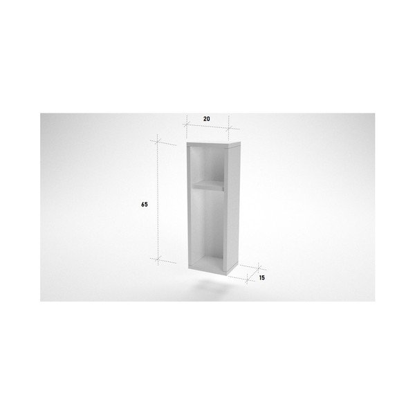 Etajeră perete / noptieră Turra, alb-image-1