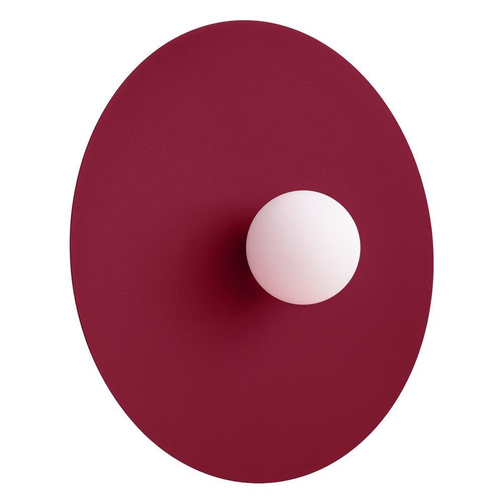 Aplică de perete burgundy din metal ø 50 cm AKE – Thoro